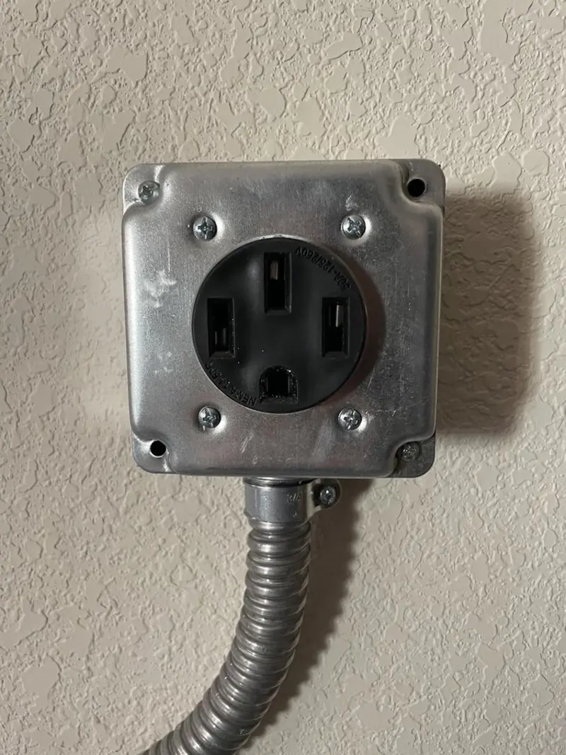NEMA 14-50 outlet installed for Smart Home Electrical in Bellevue